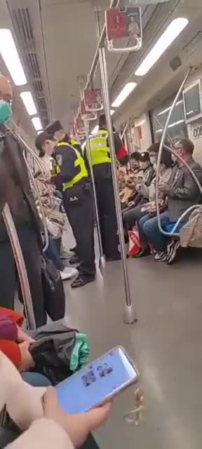 Chinese Police Check Phones On Public Transit While Searching For Protestors