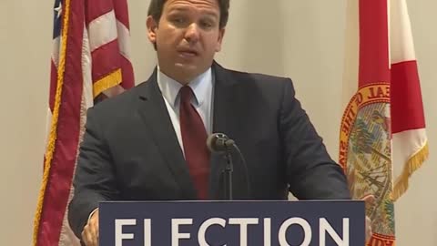 Gov. Ron DeSantis with "Let's go ..." Big Tech, and Anthony Fauci