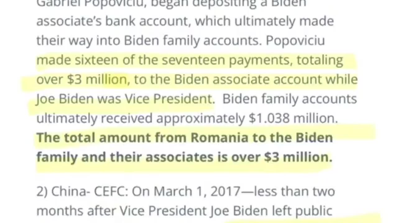 Biden Taking Foreign Money