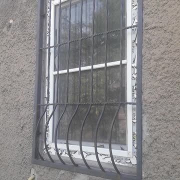 New metal grate on the window