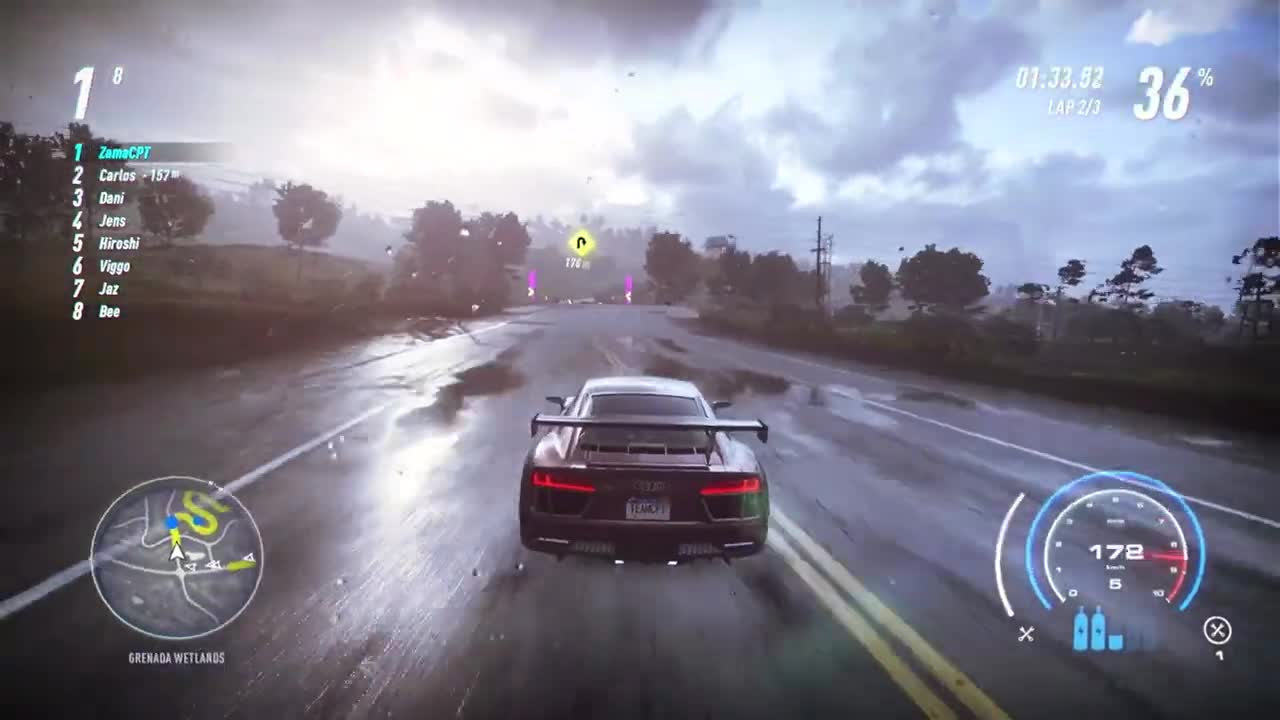 Audi R8 V10 reaches TOP SPEED 373 KMH in NFS HEAT Gameplay!!!