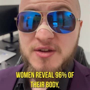 When wearing a bikini, women reveals 96% of their body