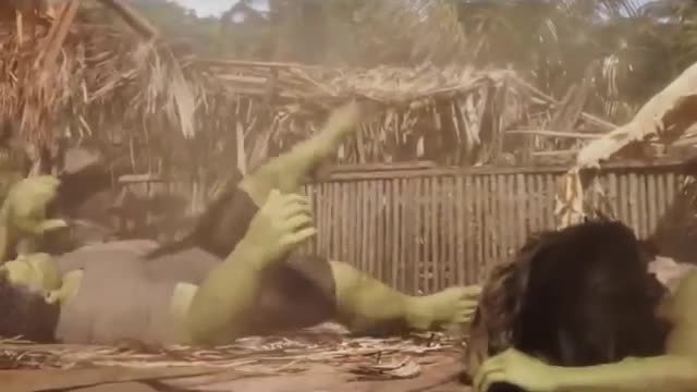 she hulk vs hulk fight scene..