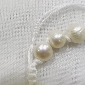 Handmade + Knotting Unique 3.5”~9” Adjustable Bracelet with Freshwater Pearl