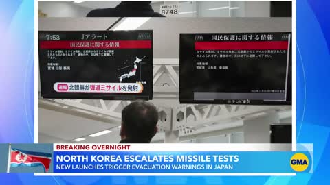 North Korean missile launches trigger evacuation warnings in Japan l GMA