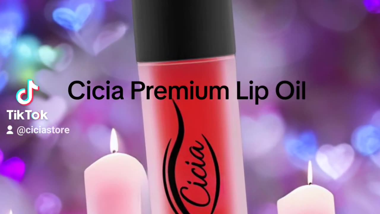 Cicia Premium Red Lip Oil - Cherry Moisturizing and Nourishing Glossy Finish | Lip Care Treatment