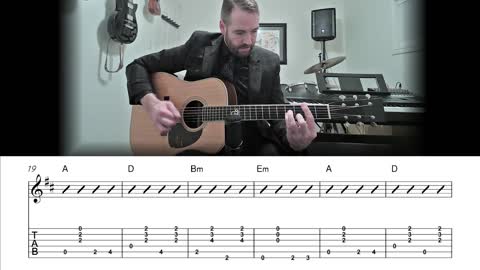 The 8th of January - Bluegrass Rhythm Guitar Lesson (Sheet Music + Tab)
