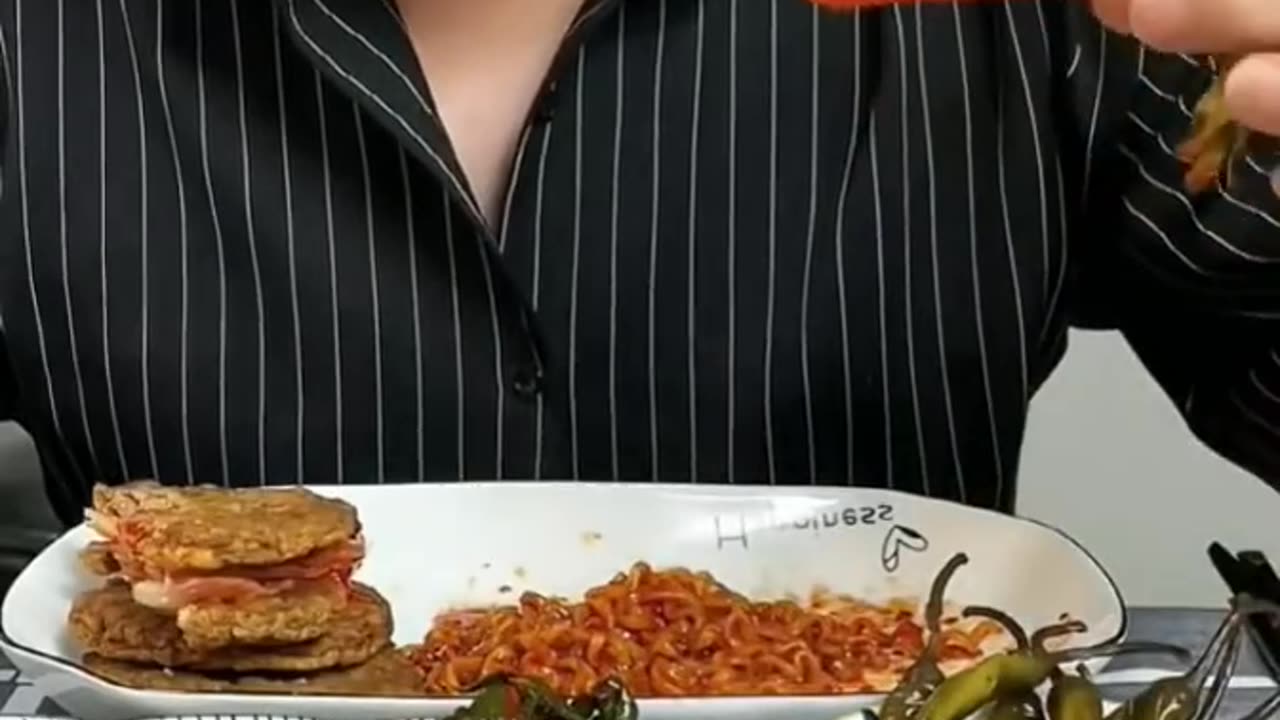 Eating food