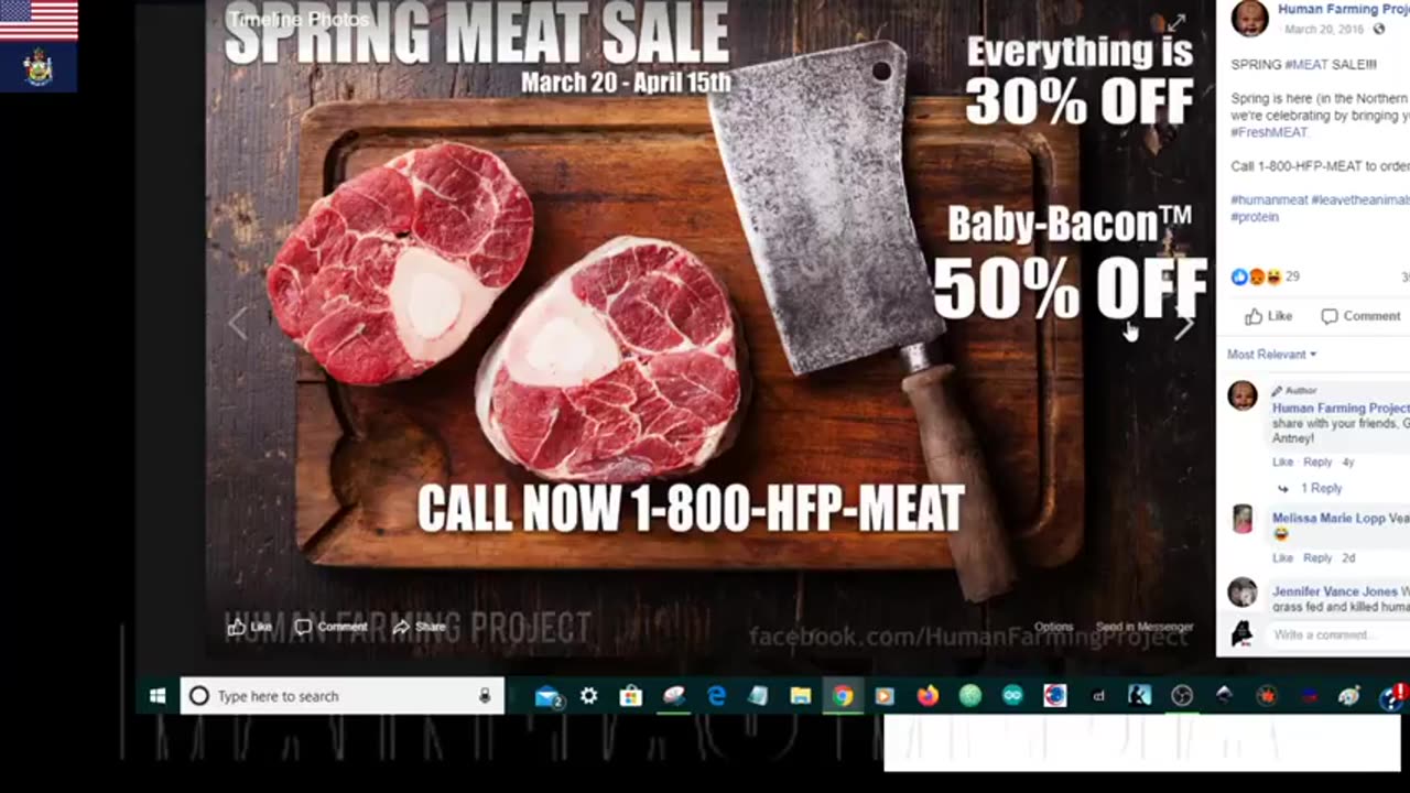 (WARNING) HUMAN FARMING PROJECT ON FACEBOOK SELLING HUMAN MEAT FOR SATANIC CANNIBALS