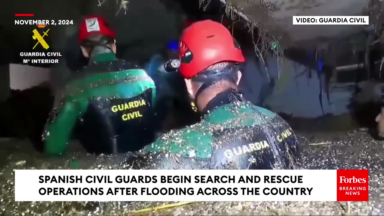 Spanish Civil Guards Begin Search And Rescue Operation After Record-Level Flooding Countrywide