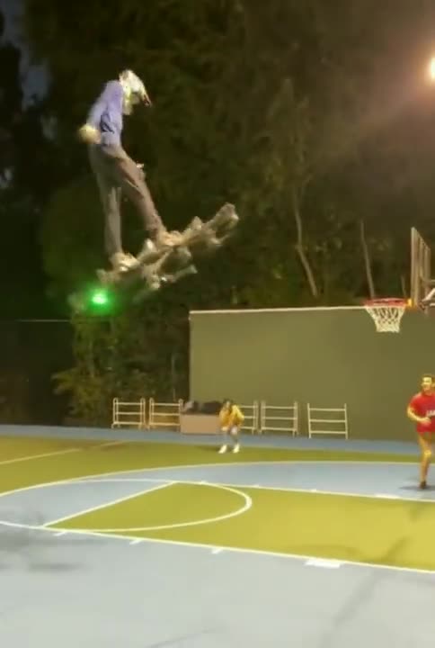 Dude damages expensive drone for a stunt