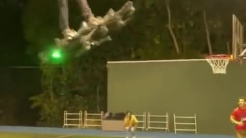 Dude damages expensive drone for a stunt