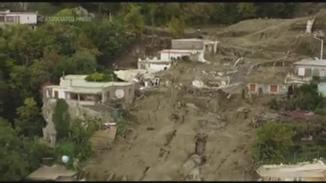 Italian rescuers search for missing in island landslide