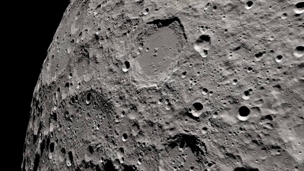 NASA Apollo 13 Views on the Moon in 4k