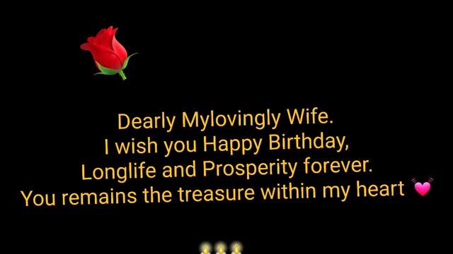 Noiseless Birthday wishes to a Wife.