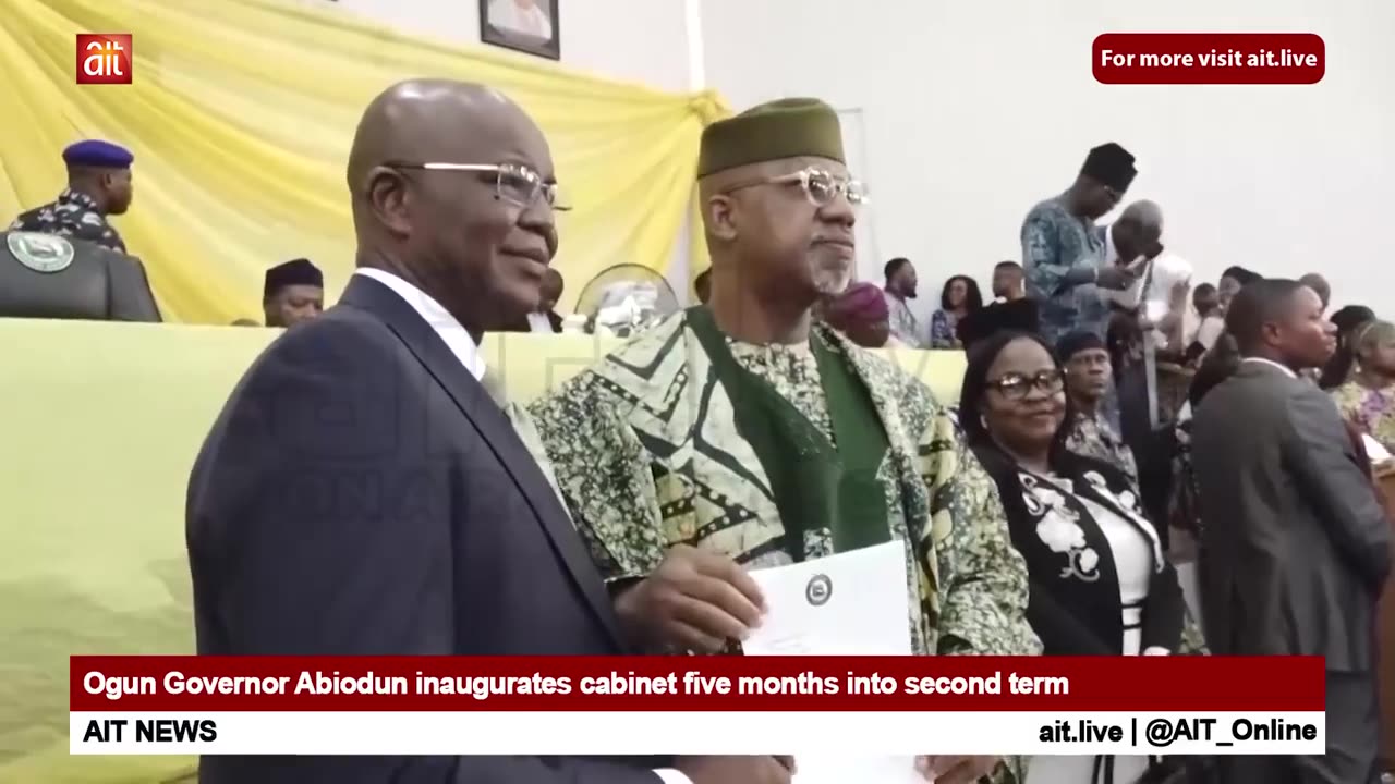 Governors Abiodun Of Ogun State inaugurate Five cabinet into second term