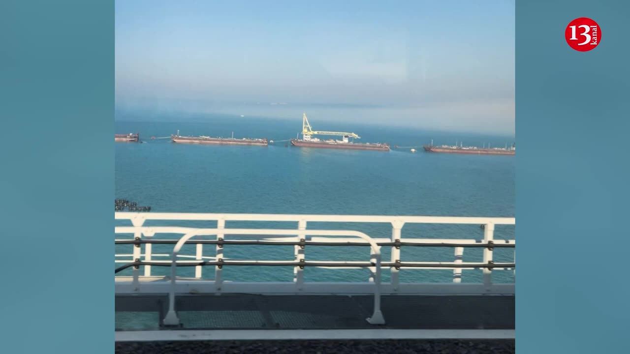 Russia built new barges and fortifications around the Crimean bridge - new images