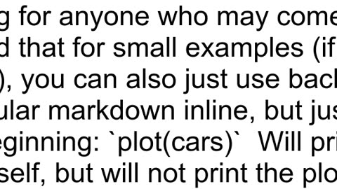 Include code that does not run in Rpresentation Markdown