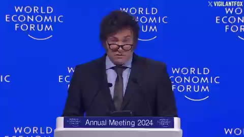 Javier Milei speaks at WEF (Full Speech, English Dub, Jan 17)