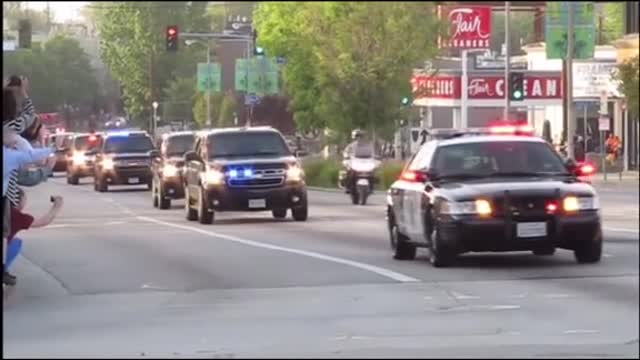 Obama*Motorcrade Arrives Florida for Biden