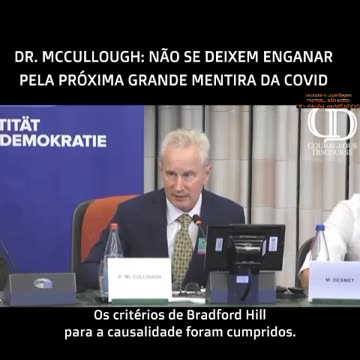 💥DR. PETER MCCULLOGH: NÃO SE DEIXEM ENGANAR PELA PRÓXIMA GRANDE MENTIRA DA COVID💥
