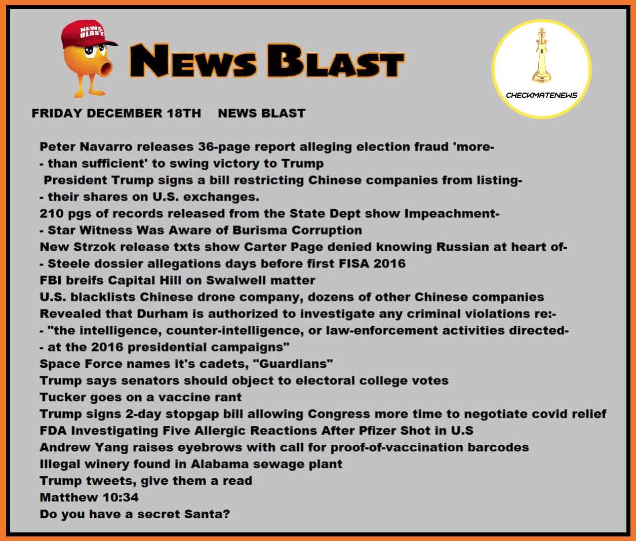 News Blast von Dr Enoch - 18.12.2020