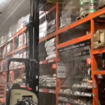 Forklift and Water