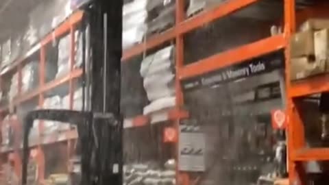 Forklift and Water