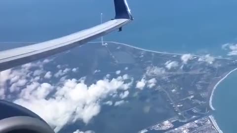 Ever wondered how a rocket launch looks like from a plane?