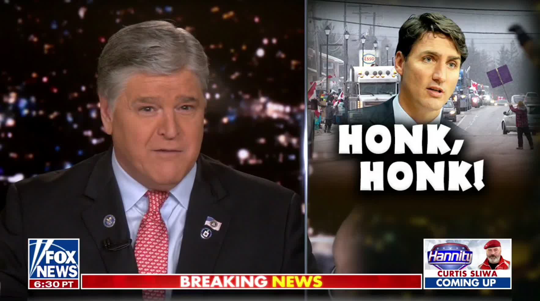 Sean Hannity SLAMS Trudeau for invoking the Emergencies Act against peaceful protestors