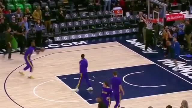 Pat Bev does his best to copy Lebron during warmups