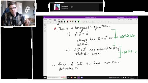 Euclid 2020 #5 & Eigenvalues/Eigenvectors