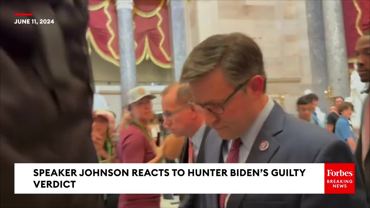 BREAKING NEWS: Speaker Johnson Reacts To Hunter Biden's Guilty Verdict