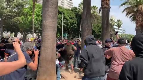 Antifa getting smacked around again