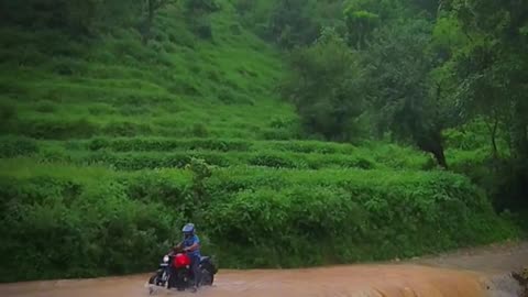 River Crossing on Bike || India River Floods