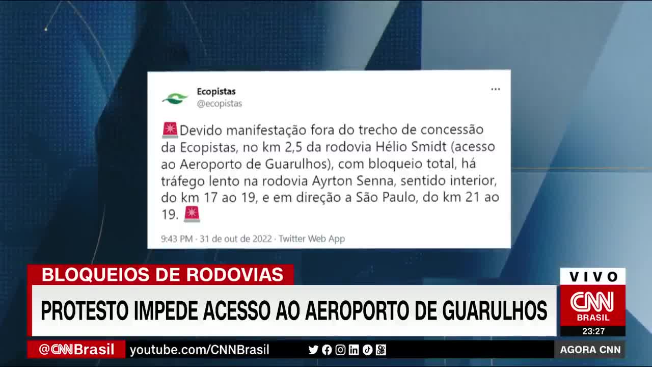 Protesto impede acesso ao aeroporto de Guarulhos, em SP | AGORA CNN