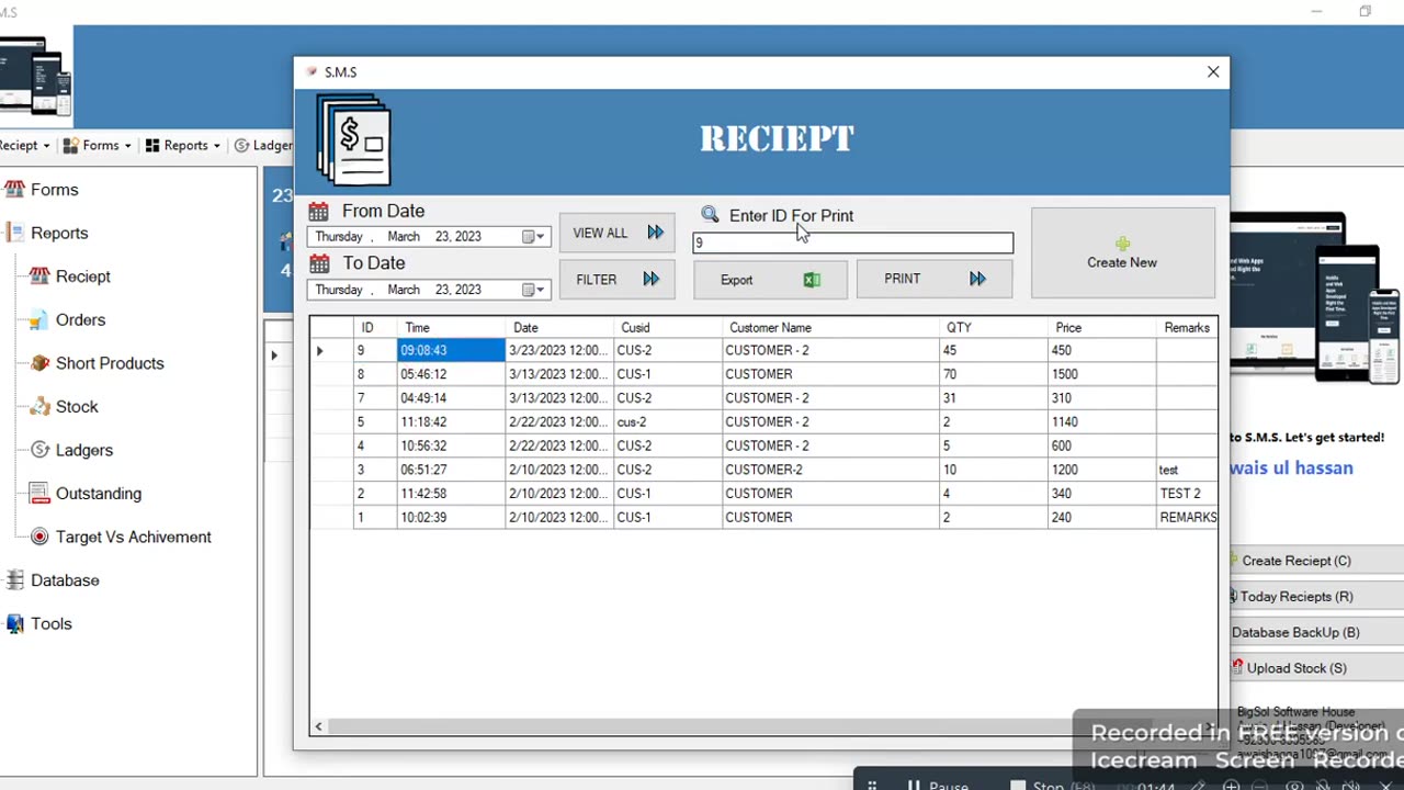 SHOP MANAGEMENT SYSTEM (S.M.S) FOR ANDROID AND WINDOW ( LEARN / BUY SOFTWARE )