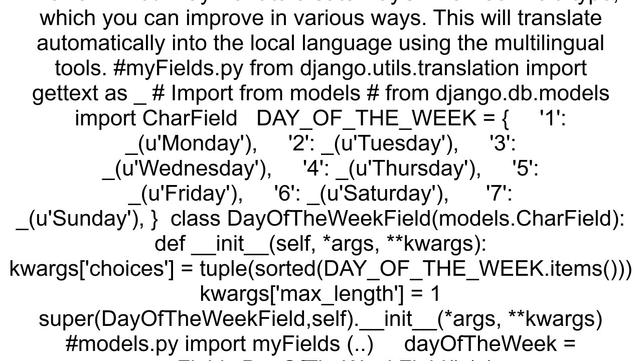 django daysofweek representation in model