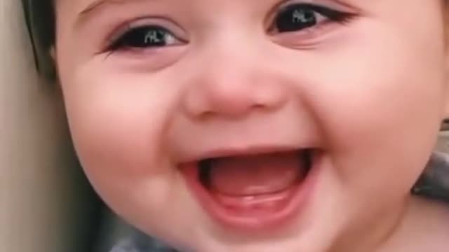 beautiful baby laughing very cute