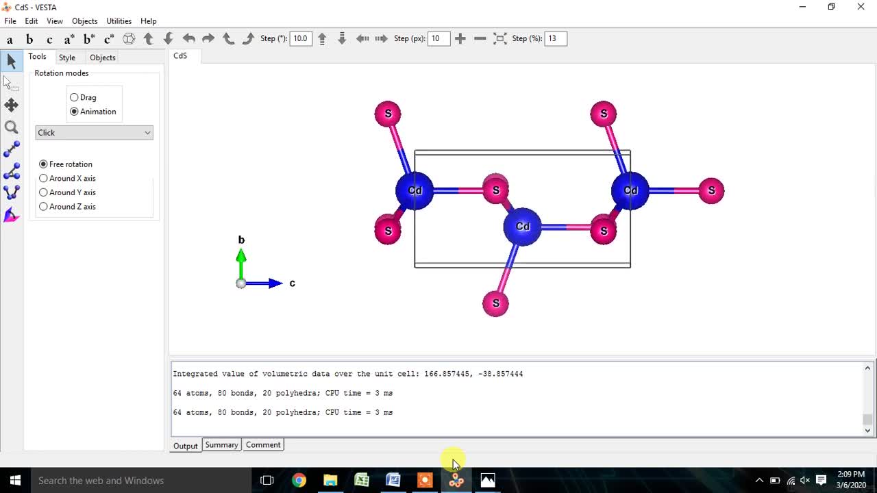 How to create crystal structure of CdS Bond Angle & length XRD pattern MI SP VESTA software