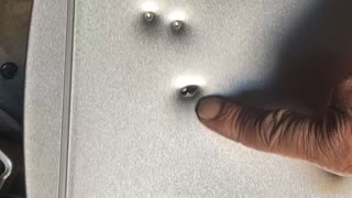 Discontinued Copper Coated Lead BBs / impact comparison with steel BBs.