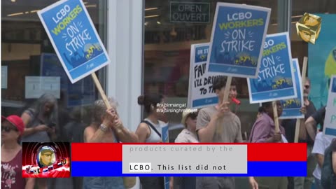 Dozens of LCBO workers rally in downtown Toronto on day 2 of historic strike