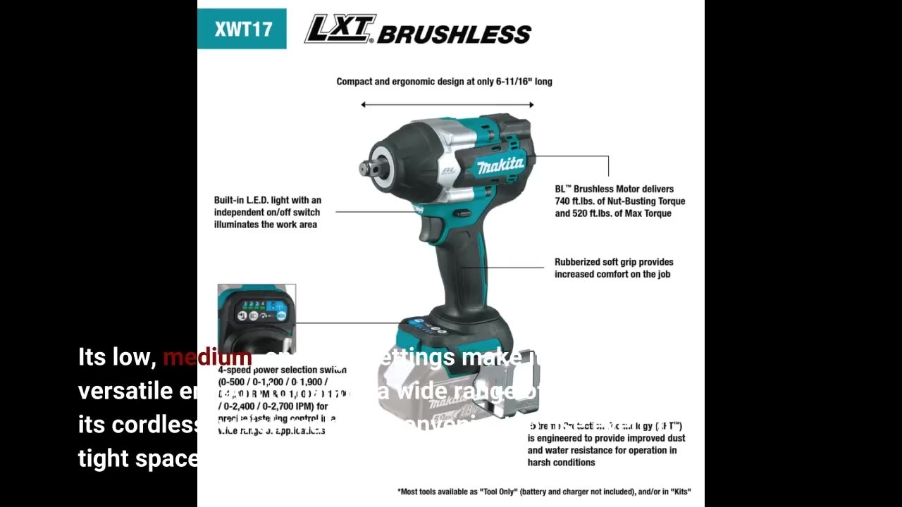 Makita DTW1002Z Akku-Schlagschrauber 18,0 V (ohne Akku, ohne Ladegerät), Blau