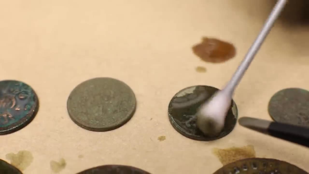 Old Coins of the 18th-19th Century Restoration - Cleaning