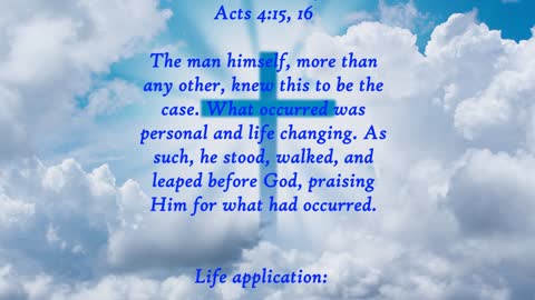 The Book of Acts 3:8 - Daily Bible Verse Commentary