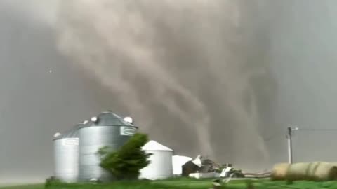 Tornado Destroys Wind Turbines