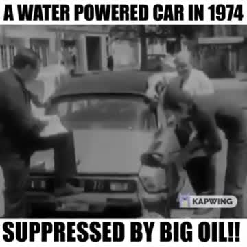 Water powered car in 1974