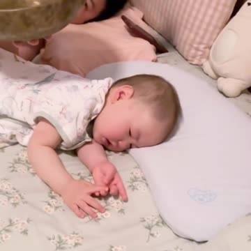 Cute baby sleeping with music 🎶