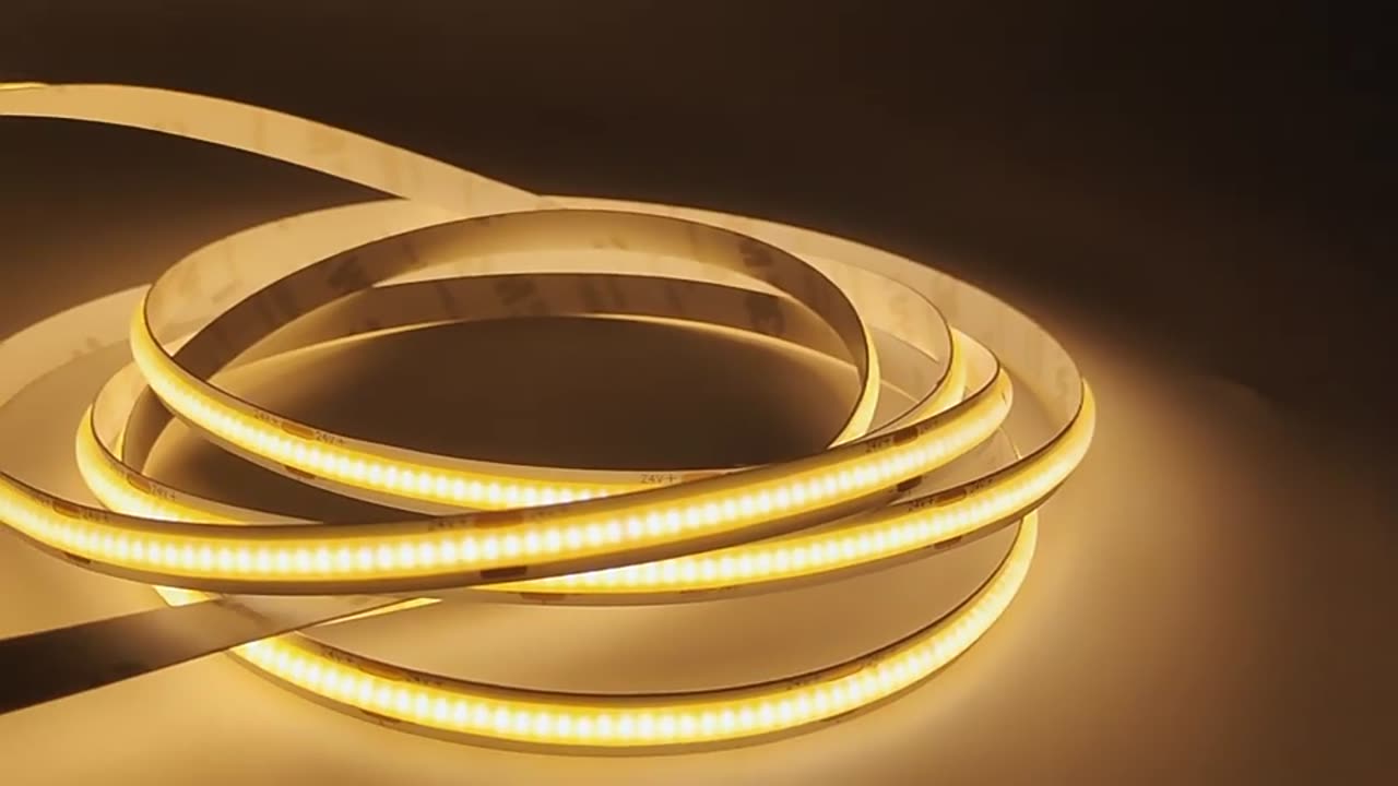 Flexible Cob Led 24v Warm White 480leds/m 8mm 12w Ip20 Strip Led Light