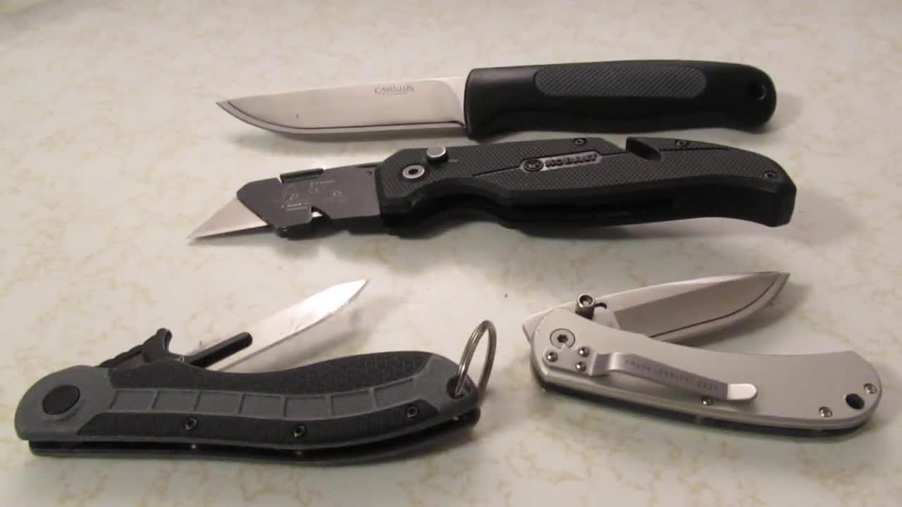 Replaceable Blade Knives-Kershaw Lonerock, Camillus Tigersharp and the Kobalt Utility Knife.